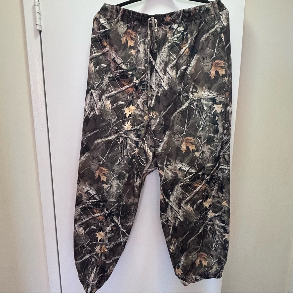 SHEIN Plus Size Women's Allover Print Front Tie Casual Joggers Pants size 2X